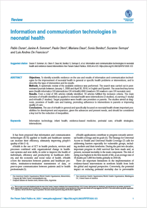 TIC neonatal health